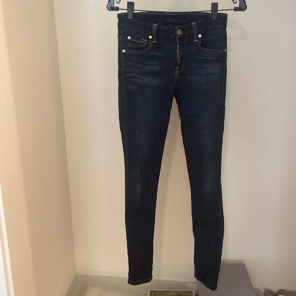 7 For All Mankind Mid Rise Ankle Skinny